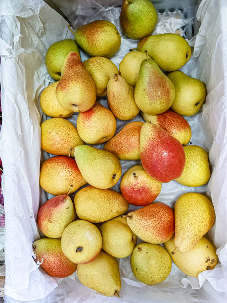 istock Fresh pears are in a drawer in the store. 1269661481