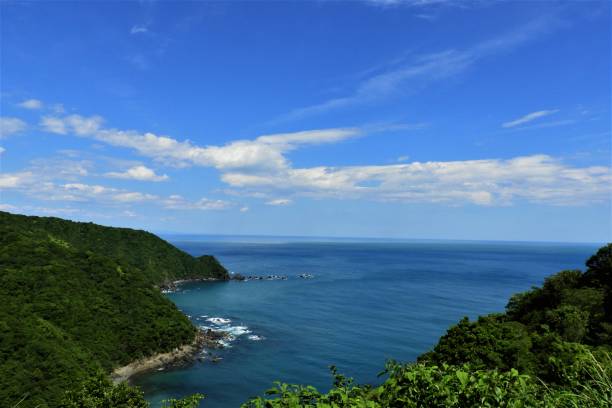 istock Blue sky, Pacific Ocean and green peninsula 1269661555