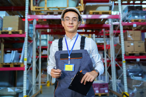 istock Portrait of a warehouse worker with a clipboard in his hands 1269664149
