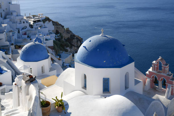istock Blue dome houses in Oia on Santorini 1269679346