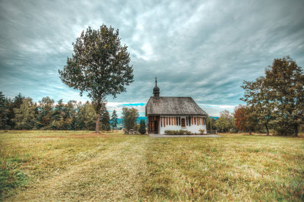 istock Bavarian chapel stands in front of a beautiful background 1269681825