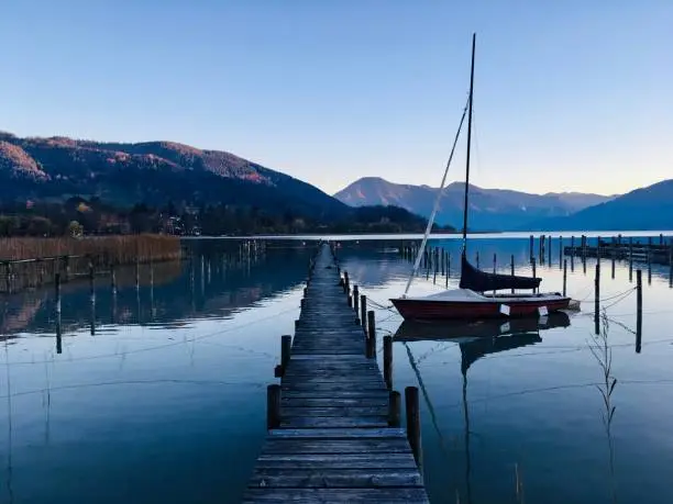 Photo of The Tegernsee is a Zungenbecken lake in the Bavarian Alps in southern Germany. The lake is the centre of a popular recreation area 50 kilometres (31 mi) south-east of Munich.