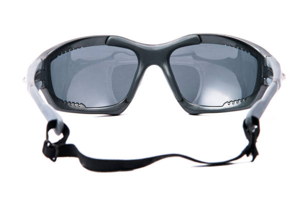 istock Fashion sunglasses grey frames on white background. 1269684854