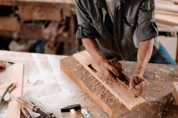 istock Mature carpenter at work stock photo 1269692820