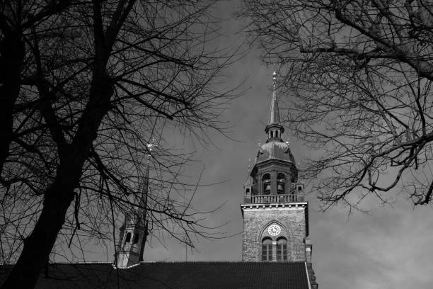 Church in black and white in Copenhagen (DK)