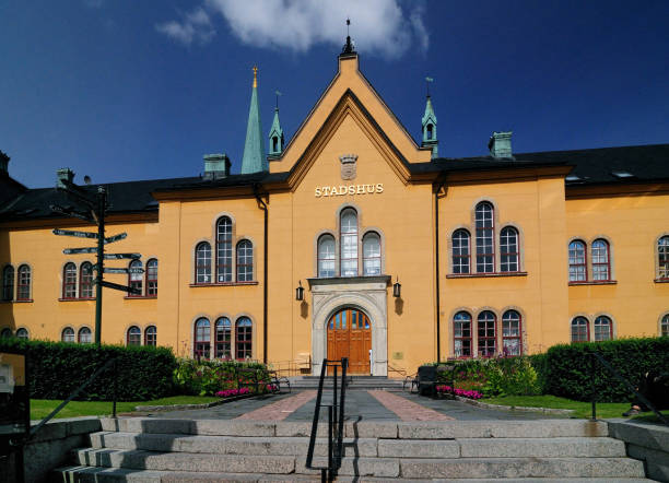 istock Front Facade Of The Old City Hall In Linkoping 1269693054