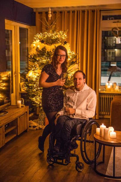 istock Christmas for disabled couple in xmas home 1269697020