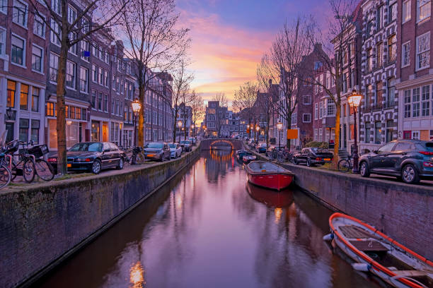 istock City scenic from Amsterdam in the Netherlands at sunset 1269697796