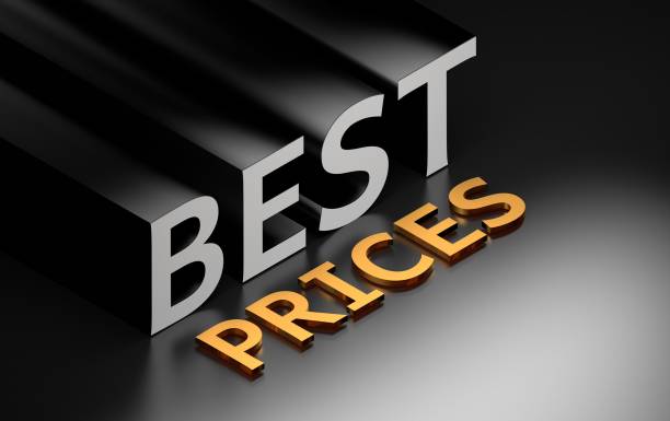 istock Golden and black words - best prices on black background 1269697905