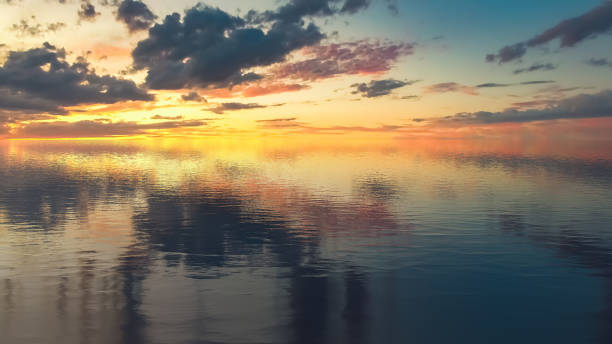 istock Seascape with a beautiful sunset over the sea 1269698037