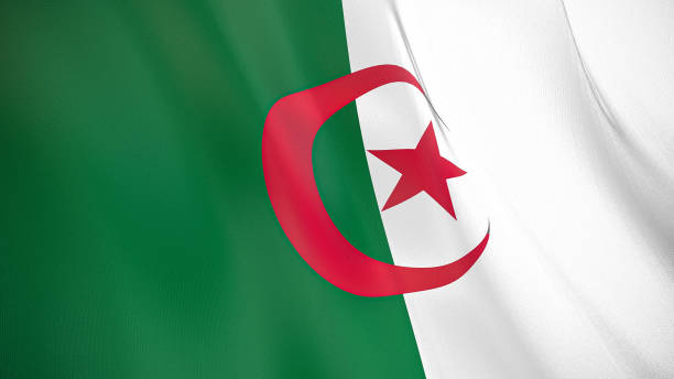 The flag ofAlgeria3D illustration. The waving flag of Algeria . High quality 3D illustration. Perfect for news, reportage, events. algeria soccer stock pictures, royalty-free photos & images