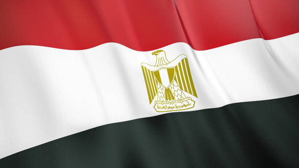 istock The flag ofEgypt3D illustration. 1269702115