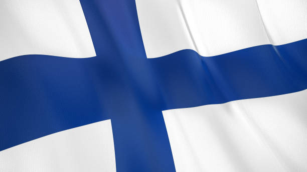 istock The flag ofFinland3D illustration. 1269702276