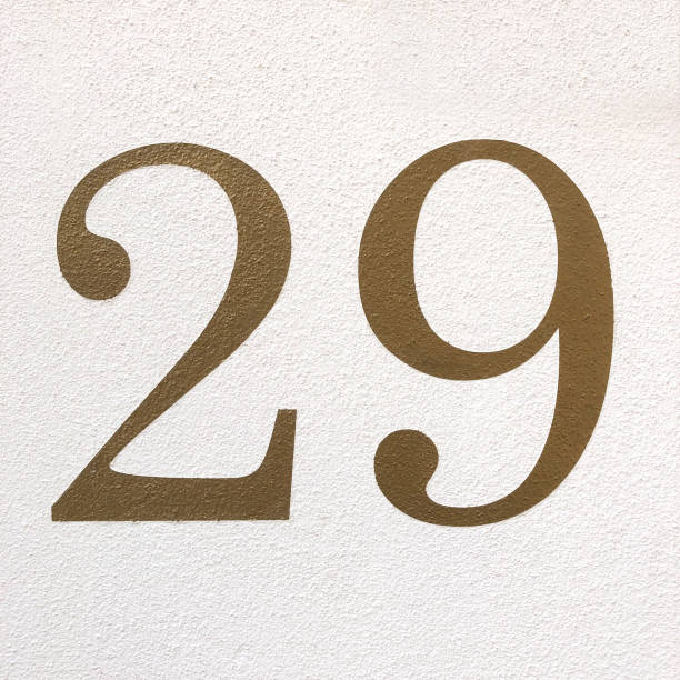 istock number twenty-nine in arabic numerals - house number 29 1269704754