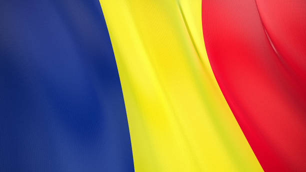 istock The flag of Romania 3D illustration. 1269704780