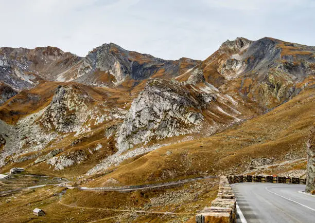 The pass of the Great St. Bernard Pass is the third highest road pass in Switzerland at the border between Italy and Switzerland, Canton of Valais