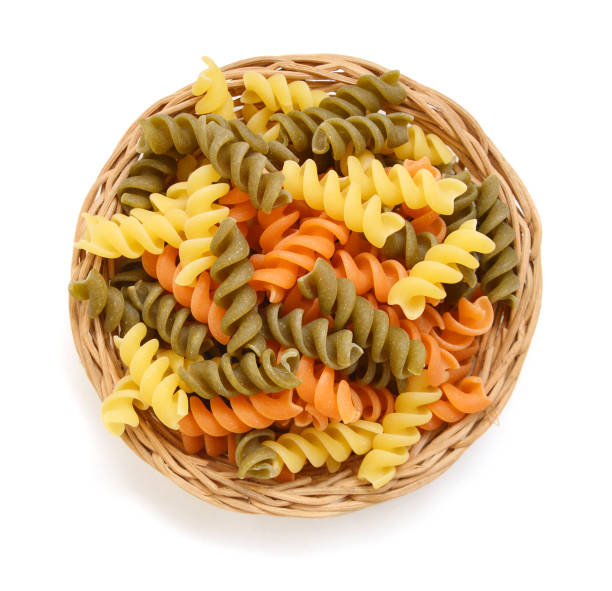 Stack Pasta isolated on background
