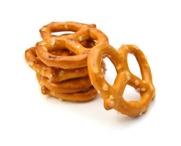 istock Salted pretzels on white background 1269705906
