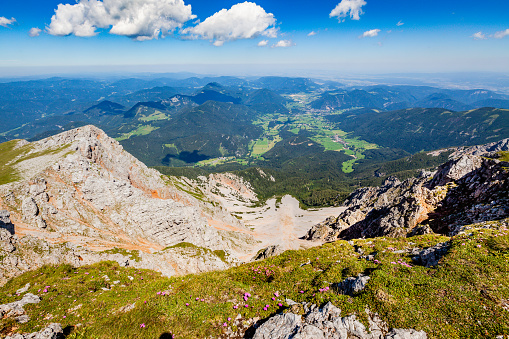 View towards Losenheim and Puchberg from the highest peak near Vienna