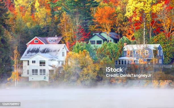 Autumn In Saranac Lake New York Stock Photo - Download Image Now - Adirondack Mountains, Adirondack State Park, Autumn