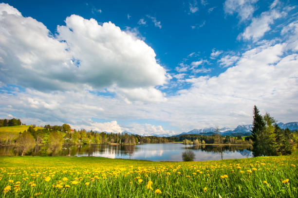 beautiful panoramic landscape in Bavaria