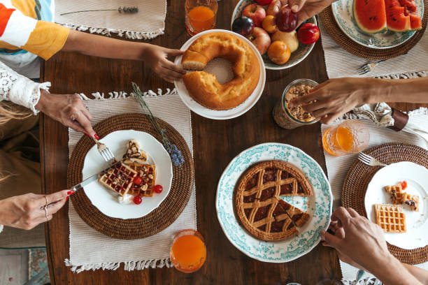 istock Family having a sweet breakfast together 1269712398
