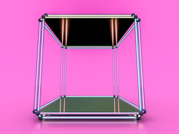istock Neon abstract background of lines. 3D illustration 1269714332