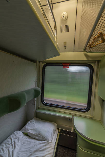 istock Single compartment in night fast train from Presov to Prague 1269717356
