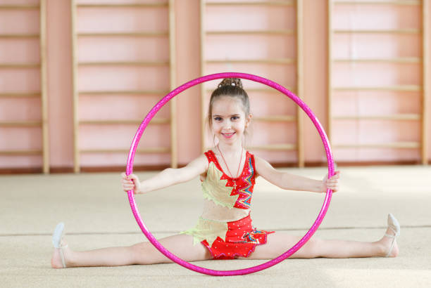 istock Young girl doing gymnastics in the gym. 1269717652