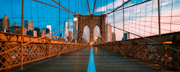 istock Panoramic view of Brooklyn Bridge 1269719823