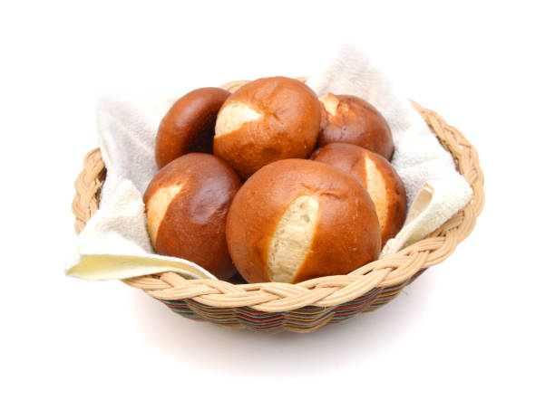 Hamburger buns isolated on white background
