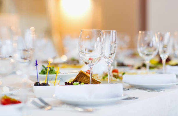 istock beautifully served table in a restaurant on a white tablecloth 1269721236