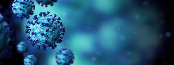 Coronaviruses Covid-19 are invading blood system in blood vessels. Abstract background. Easy to crop for all your social media needs.