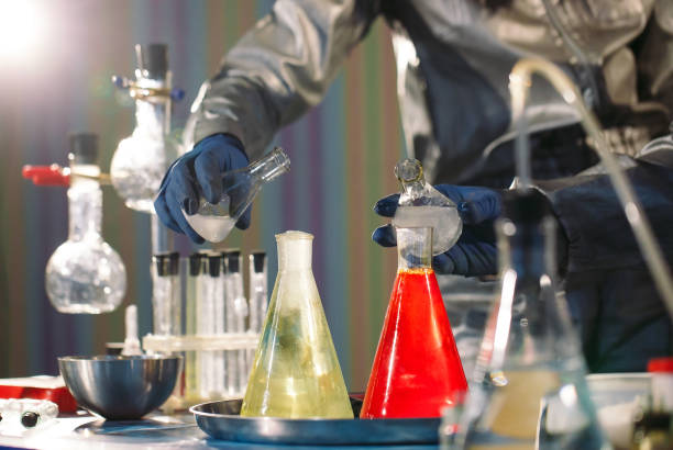 istock Experiments in a chemistry lab. conducting an experiment in the laboratory 1269723709