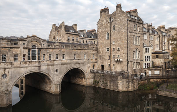 istock Bath, United Kingdom. Old town view with bridge 1269723775