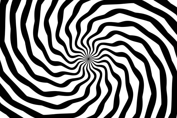 istock Vector abstract illustration of swirl, vortex pattern. Trendy background in op art style, optical illusion. 1269726228