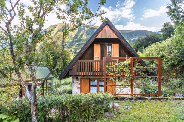 istock Mountain Chalet with a Beautiful View of Alps 1269727177