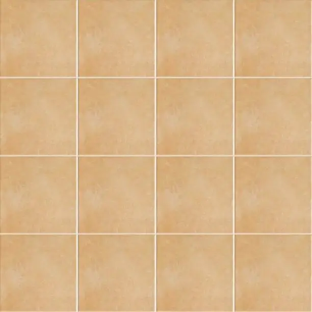 Photo of Seamless ceramic wall and floor tile texture in gold color with matte coating