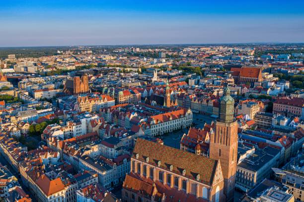 istock Aerial drone view on Wroclaw main square 1269741553
