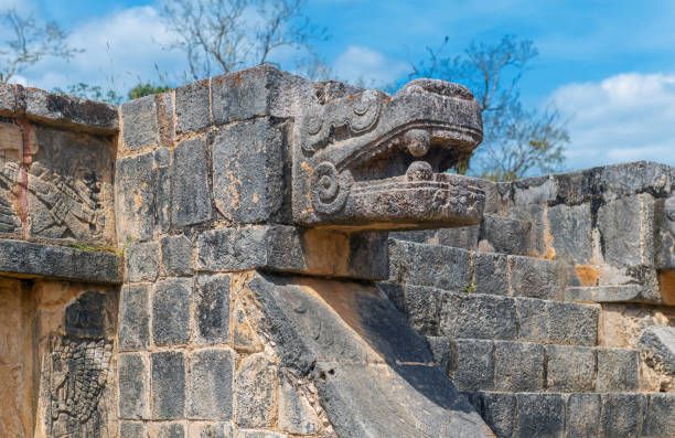 Quetzalcoatl Sculpture, Chichen Itza, Mexico