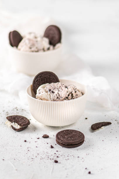 istock Vanilla ice cream with chocolate cookies 1269789102