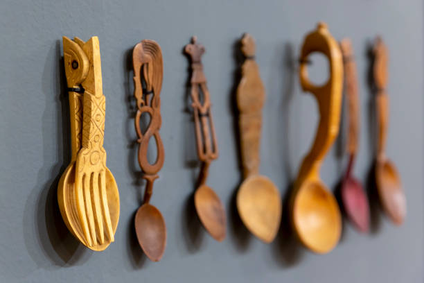 istock Carved wooden spoons 1269793416