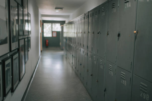 istock lockers in the college in hallway 1269796832