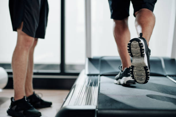istock Warming up of treadmill 1269798658