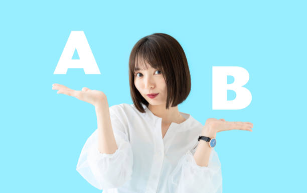 istock Young asian woman comparing A and B. 1269799125