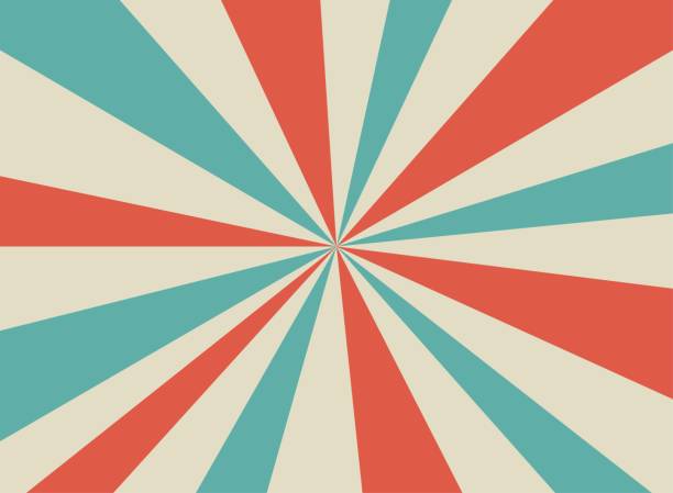 istock Sunlight retro faded horizontal background. Pale red, blue and beige color burst backdrop. Fantasy Vector illustration. 1269804843