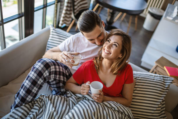 istock Morning coffe in bed with my love 1269807915
