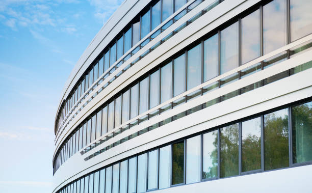 istock Facade of a modern office building / business background 1269809831