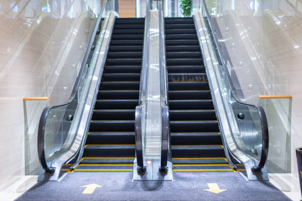 istock Modern escalator in a shopping mall 1269812211