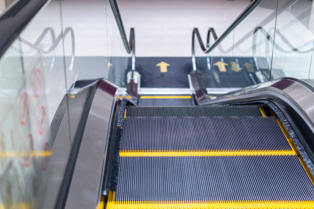 istock Modern escalator in a shopping mall 1269812214